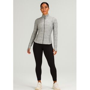 Lululemon Forme II Jacket Petit Fleur Silver Spoon Size 6